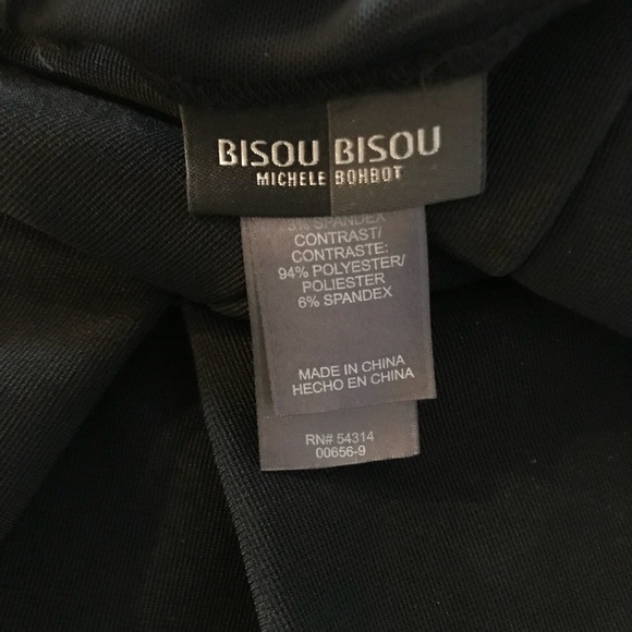 Bisou Bisou Illusion Neck Peplum Dress Size 4 - Picture 6 of 8